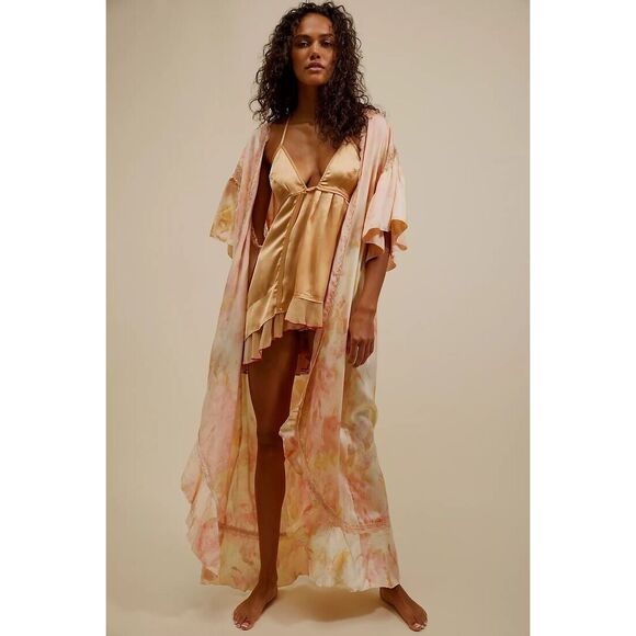 Free People Moonbeams Washed Robe $198